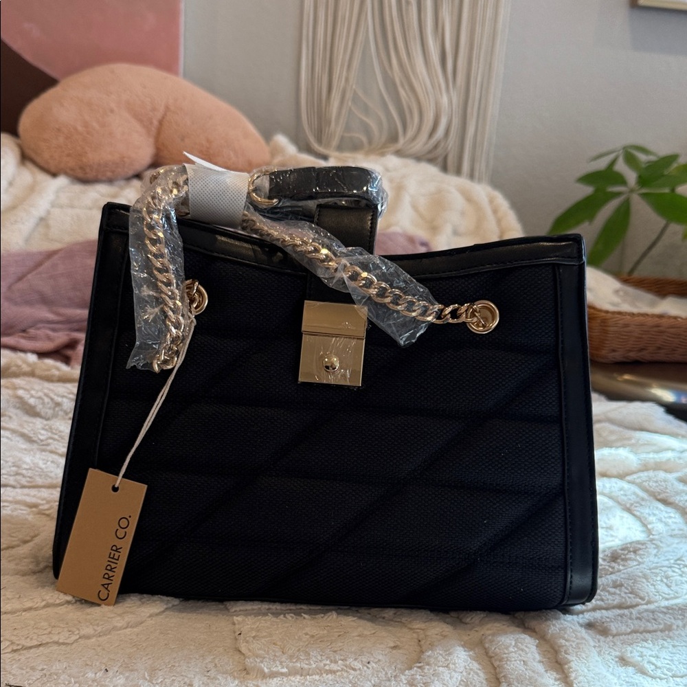 Black Quilted Shoulder Bag